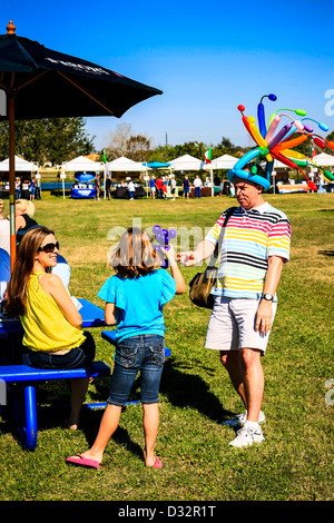 Ballon Spielzeug-Hersteller bei der italienischen Fiesta in Sarasota Florida Stockfoto