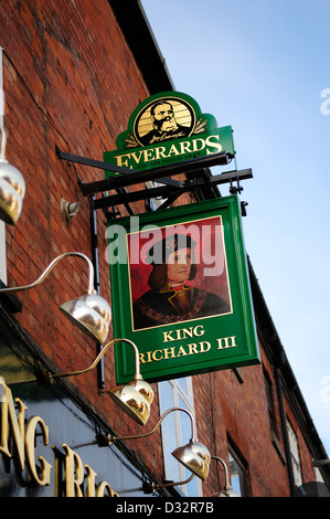 König Richard 111 Public House, Leicester, England. Stockfoto