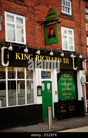 König Richard 111 Public House, Leicester, England. Stockfoto