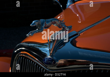 Ford Greyhound Kühlerfigur Stockfoto