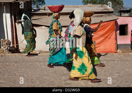 Bunte Straßenbild, Harar Jugol (Altstadt), Äthiopien Stockfoto