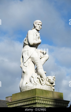 Robert Burns Statue, Dumfries, SW Schottland, Großbritannien Stockfoto