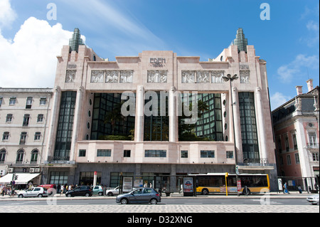 Eden-Theater am Praça Dos Restauradores, Lissabon, Portugal Stockfoto