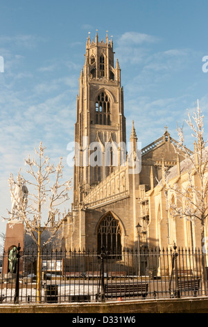 Bild von St Botolph Kirche mit Boston Stump von einer Westseite. Stockfoto