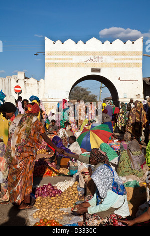 Christian Markt, Showa-Tor, Harar, Äthiopien Stockfoto