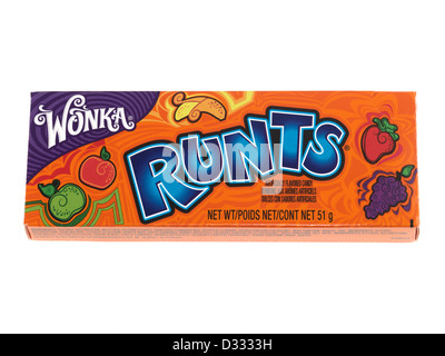 Box Wonka Runts Candy Süßigkeiten Stockfoto