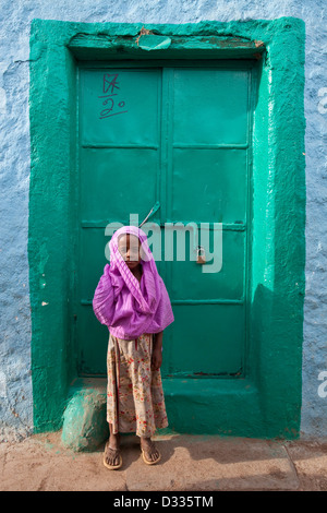 Bunte Straßenbild, Harar Jugol (Altstadt), Äthiopien Stockfoto