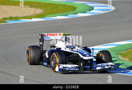 07.02.2013 Motorsport, Formel 1 Tests auf Circuito de Velocidad Rennstrecke in Jerez De La Frontera, Spanien---Vaitteri Bottas (FIN), Williams FW34 Stockfoto