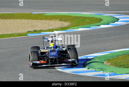 07.02.2013 Motorsport, Formel 1 Tests auf Circuito de Velocidad Rennstrecke in Jerez De La Frontera, Spanien---Esteban Gutierrez (MEX), Sauber C32 Stockfoto