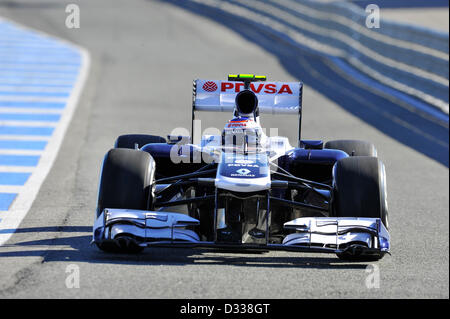 07.02.2013 Motorsport, Formel 1 Tests auf Circuito de Velocidad Rennstrecke in Jerez De La Frontera, Spanien---Vaitteri Bottas (FIN), Williams FW34 Stockfoto