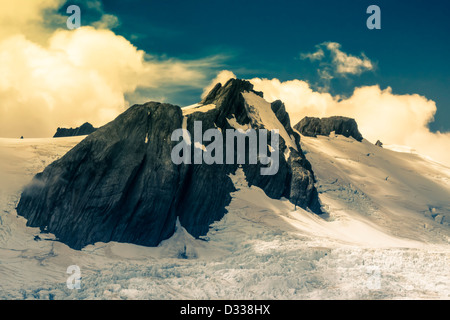 Luftaufnahme von oben auf die südlichen Alpen in Neuseeland. Stockfoto