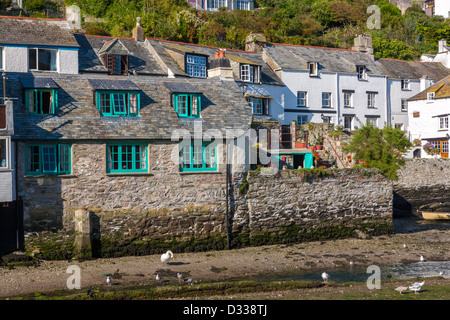 Die küstennahen Dorf Polperro in Cornwall. Stockfoto