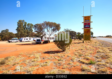 Erldunda Desert Oaks Resort Motel Stockfoto