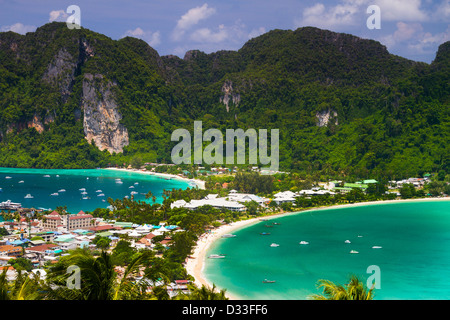 Phi Phi Don Island aus Sicht. Provinz Krabi, Andamanensee, Thailand. Stockfoto