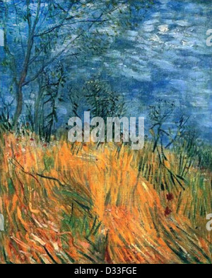 Vincent Van Gogh: Rand der ein Weizenfeld mit Mohnblumen. 1887 Öl auf Leinwand. Post-Impressionismus. Privatsammlung. Stockfoto