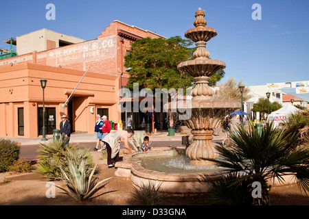 Brunnen in der Innenstadt von Yuma, Arizona, Vereinigte Staaten von Amerika, USA Stockfoto