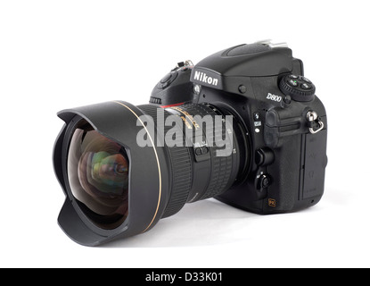 Eine Nikon D800 digitale SLR mit AF-S Nikkor 14-24mm F2. 8 G ED Zoom-Objektiv Stockfoto