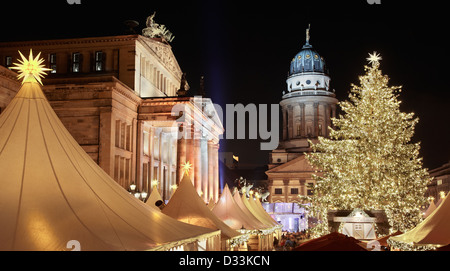 Weihnachtsmarkt in Gendarmenmarkt, Berlin Stockfoto