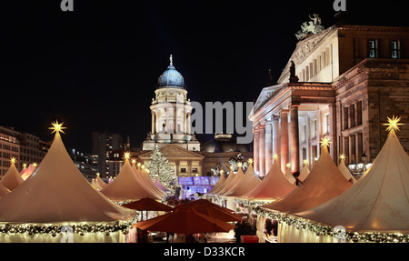 Weihnachtsmarkt in Gendarmenmarkt, Berlin Stockfoto