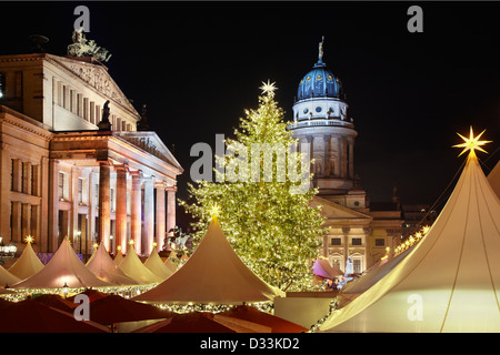 Weihnachtsmarkt in Gendarmenmarkt, Berlin Stockfoto