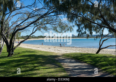 Strand in Queensland am Mooloolaba-Strand an der Sunshine Coast, Australien Stockfoto