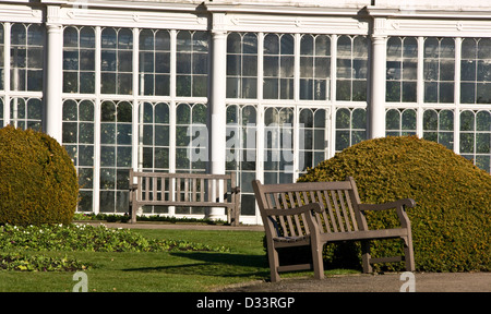 Klasse 2 aufgeführten Gusseisen georgische Kamelie Haus von Sir Jeffry Wyatville Wollaton Park Nottingham Nottinghamshire, England Stockfoto