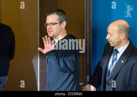 Berlin, Deutschland. 8. Februar 2013. 63. Berlinale International Film Festival, "gelobte Land" von: Gus Van Sant. Abgebildete Matt Damon. Bildnachweis: Gonçalo Silva / Alamy Live News Stockfoto