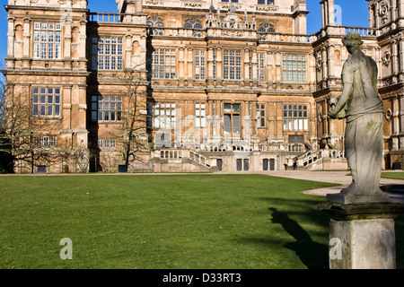 Klasse 1 aufgeführten elisabethanischen Wollaton Hall von Robert Smythson Wintersonne Nottinghamshire Nottingham East Midlands England Stockfoto