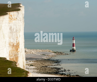 Beachy Head und Leuchtturm, East Sussex, England, UK. Stockfoto