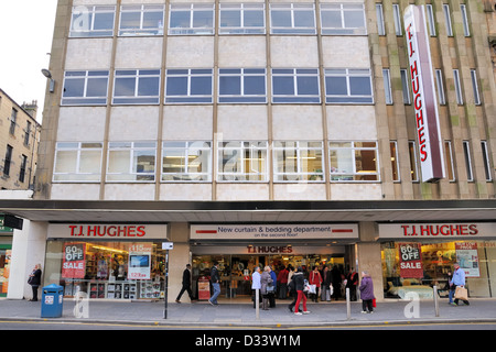 TJ Hughes Shop Eingang in Glasgow. Stockfoto