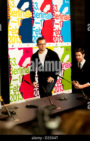 Berlin, Deutschland. 8. Februar 2013. Matt Damon "Promised Land" Pressekonferenz auf der 63. Internationalen Filmfestspiele Berlin / Berlinale. Februar 08, 2013/Dpa/Alamy Live News Stockfoto