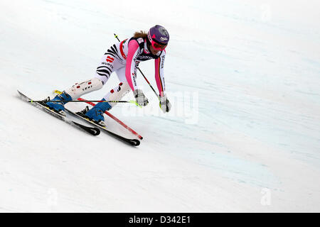 Schladming, Österreich. 8. Februar 2013.  Maria Hoefl-Riesch (GER) bei der Ladie ist super von den FIS Alpinen Super Kombination Ski Weltmeisterschaften 2013-Kombination.  Bildnachweis: Aktion Plus Sportbilder / Alamy Live News Stockfoto