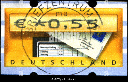 Deutschland - CIRCA 2003: A Briefmarke gedruckt in der Bundesrepublik Deutschland zeigt Briefkasten, ca. 2003 Stockfoto