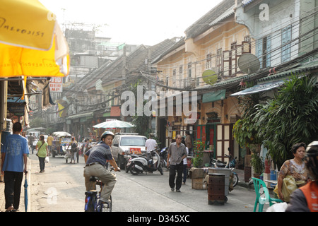 In einem Markt in Bangkoks Chinatown, Thailand Yaowaraj Bereich Verkehr Stockfoto