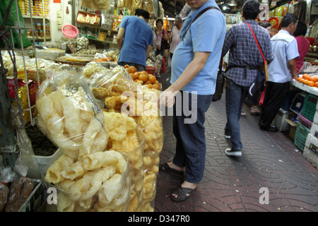 Getrocknete Lebensmittelgeschäft in Bangkoks Chinatown, Thailand-Markt Stockfoto