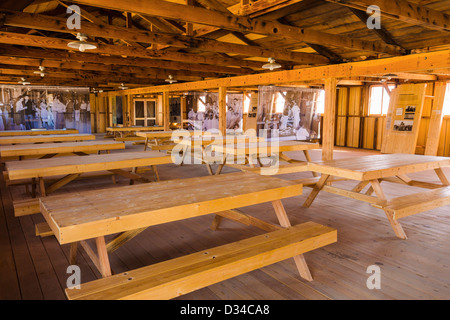 Kantine Interieur an Manzanar National Historic Site, Lone Pine, Kalifornien USA Stockfoto