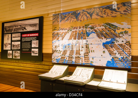 Besucherzentrum am Manzanar National Historic Site, Lone Pine, Kalifornien USA anzeigen Stockfoto