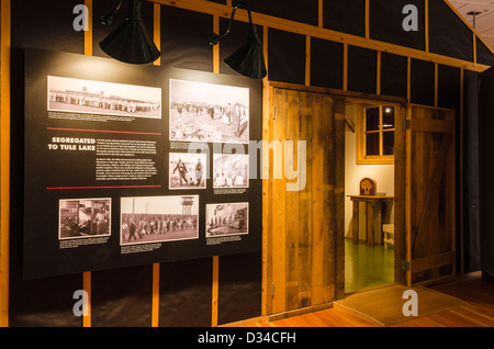 Besucherzentrum am Manzanar National Historic Site, Lone Pine, Kalifornien USA anzeigen Stockfoto