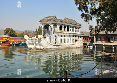 Marmor-Boot - Sommerpalast, Beijing Stockfoto