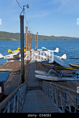 Wasserflugzeuge andocken. Ketchikan. Alaska. USA Stockfoto