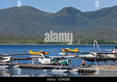 Wasserflugzeuge. Ketchikan. Alaska. USA Stockfoto