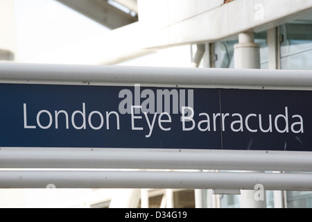 Close up Portrait of The London Eye, 135 Meter Höhe und das größte Riesenrad in Europa. [Nur zur redaktionellen Verwendung] Stockfoto