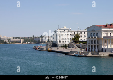 Anblick der Bucht von Sewastopol Stockfoto