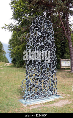 Das Denkmal für die Toten des Chemin des Dames (von Haïm Kern), ein Erster Weltkrieg-Denkmal, Plateau de Californie, Frankreich. Stockfoto