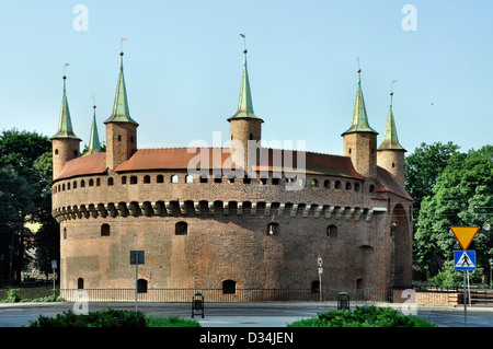 Barbican in Krakau, Polen Stockfoto