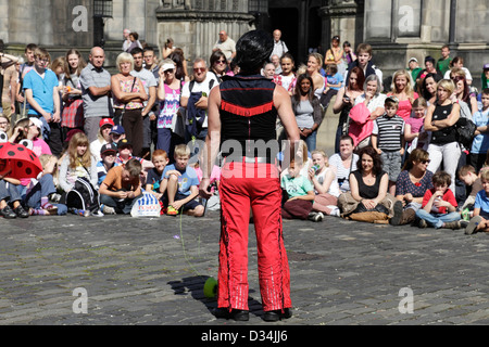 Zuschauer beim Edinburgh Festival Fringe, Schottland, Großbritannien Stockfoto