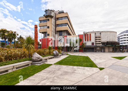 Der Platz, Palmerston North, Manawatu, Neuseeland, mit den Ämtern der Stadtverwaltung. Stockfoto