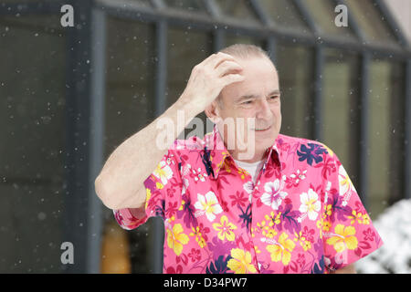 Berlin, Deutschland. 9. Februar 2013. Britische Musiker Rick Parfitt und Francis Rossi der Band stellt Status Quo bei einem Fototermin während der 63. jährliche Berlin International Film Festival Berlinale, in der Nähe des Hotel Interconti in Berlin, Deutschland, 9. Februar 2013. Bildnachweis: Dpa Picture Alliance / Alamy Live News Stockfoto