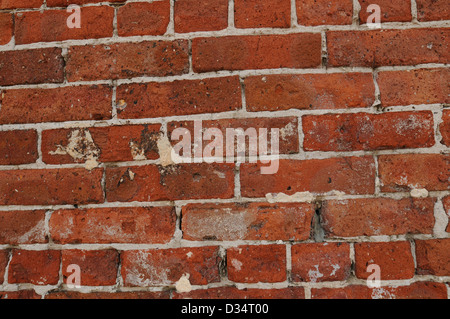 eine rote Ziegel Wand Textur Hintergrund Stockfoto