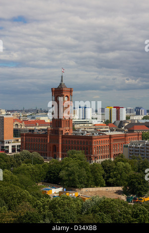 Rotes Rathaus, Sitz des Bürgermeisters von Berlin, Deutschland. Stockfoto